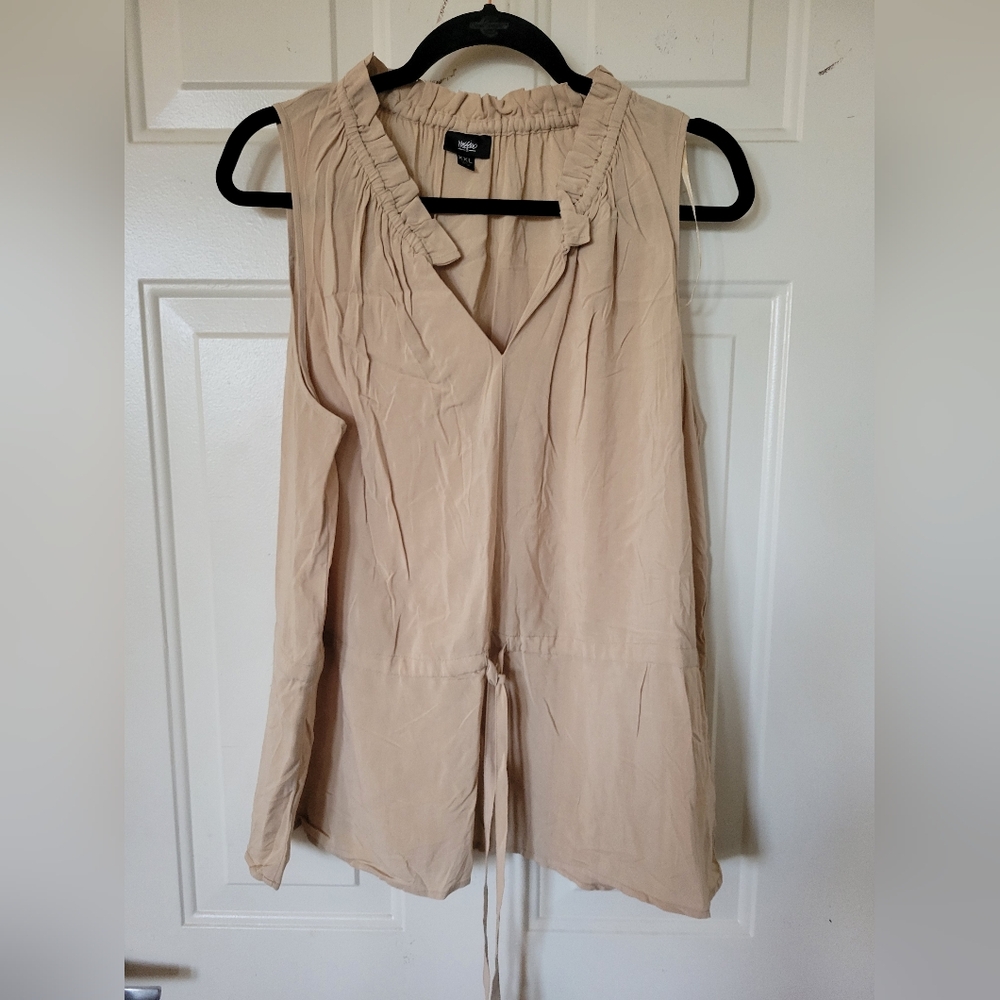 Mossimo XXL Sleeveless waist drawstring blouse